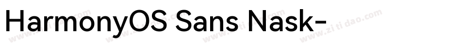 HarmonyOS Sans Nask字体转换